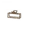 JMXD - Metal Leopard Print Large Grab Clip Back Head Elegant Temperament Hairpin Women's Hair Grab Shark Hair Chuck Hairpin