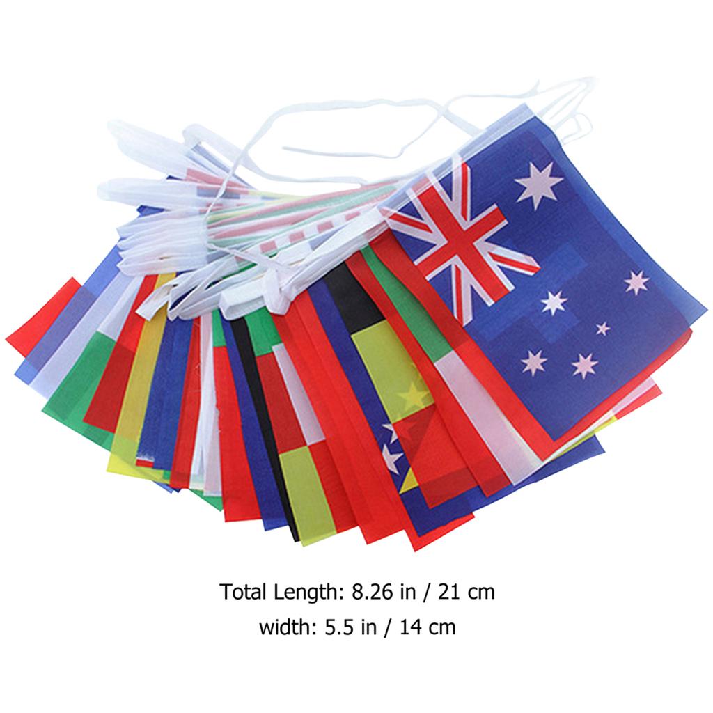 1 Set International Flag Banner Countries String Flag Banner Football Cup Decor Party Supplies Photo Backdrops Classroom Games