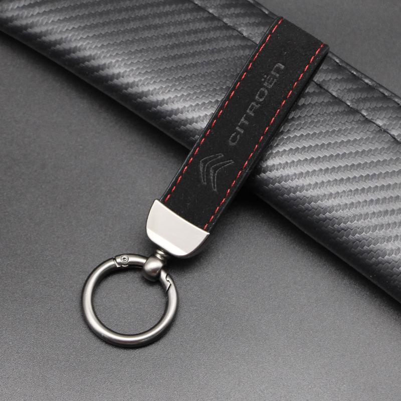 Metal+Leather Car Styling Keychain Key Rings For Citroen C1 C2 C3 C4 C5 C6 C8 C-Crosser C3 Picasso C4 Picasso DS3 Berlingo XSARA