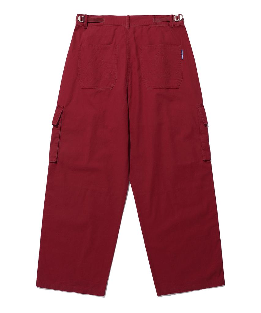 ISTKUNST Washed Cargo Wide Pants_Red(Ik2Esmpa10A)