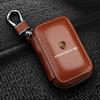 1Pcs Leather Emblem Car Key Case Keychain Zipper Key Case Bag For Porsche Cayenne Panamera Macan Boxster 911 Carrera-GT 944 918 917