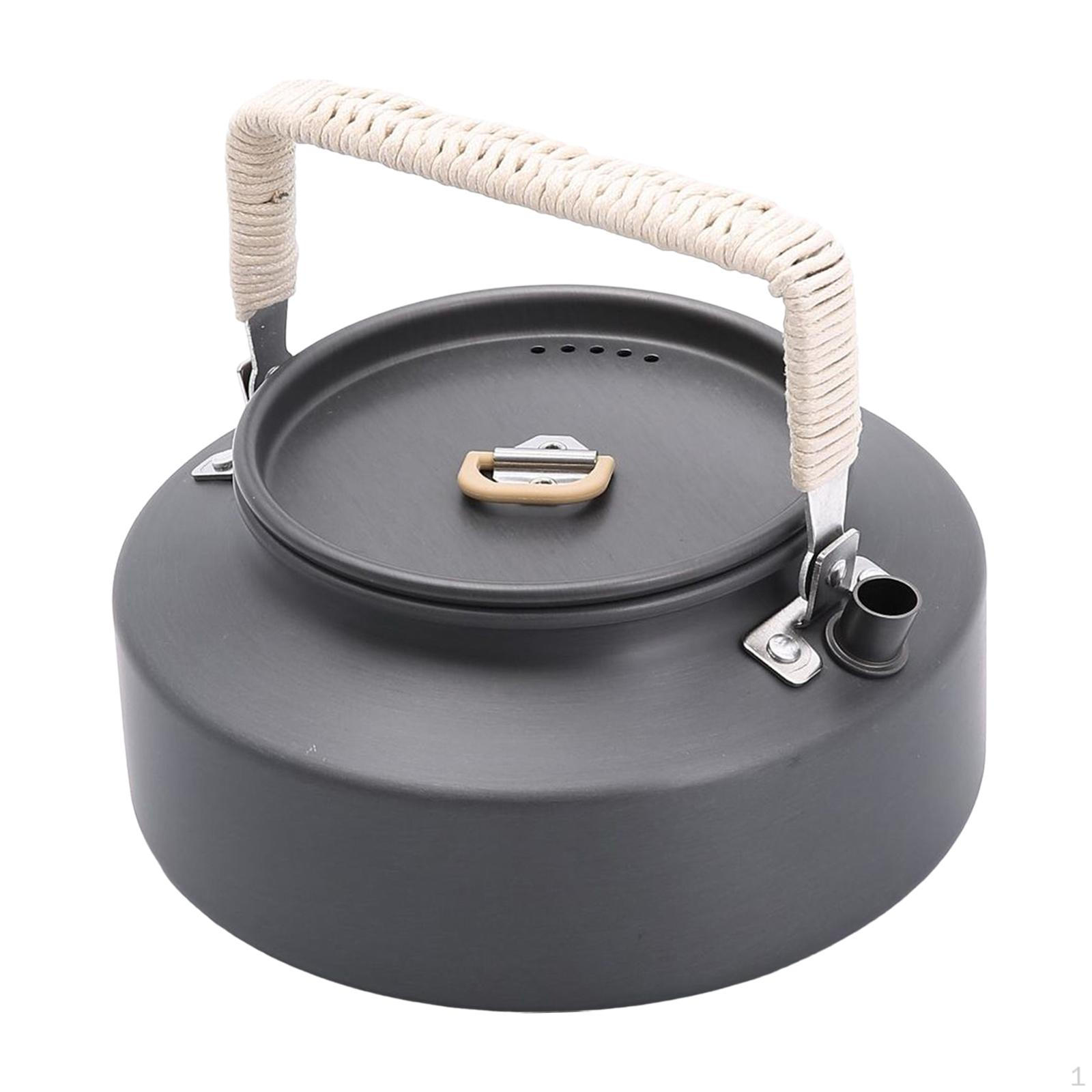 

Походный чайник для кемпинга, уличная посуда для костра, чайник, чайник для путешествий 1.6L