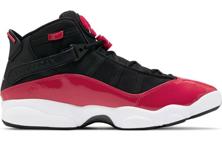 Jordan 6 Inele Negru Sală Roșu Alb 322992-060