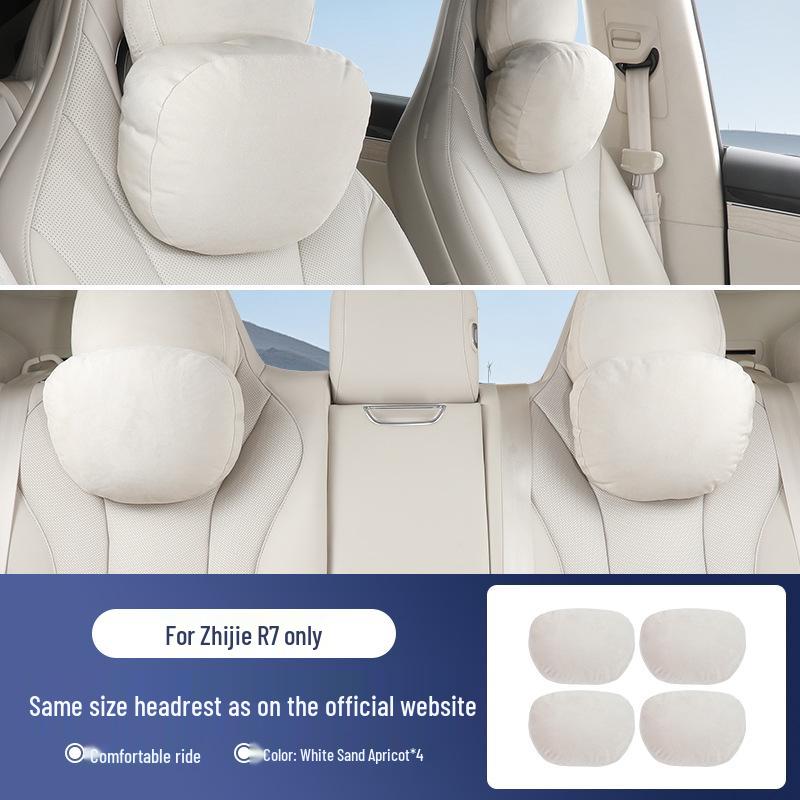 Zhijie R7/S7 Universal Aviation Headrest Neck Pillow with Lumbar Support and Fan.