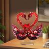 Elegant Acrylic Sign 3D Love Birds Figurine Romantic Statue Contemporary Art Decor for Living Room Shelf Display