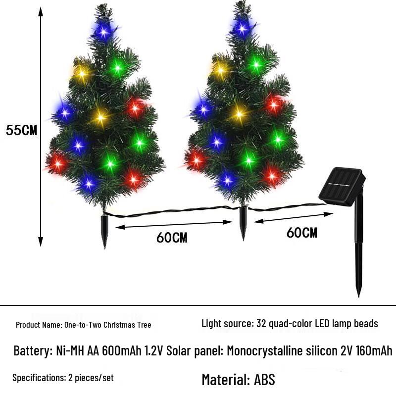 

Solar Christmas Tree Garden Decorative Lights (Set of 2)