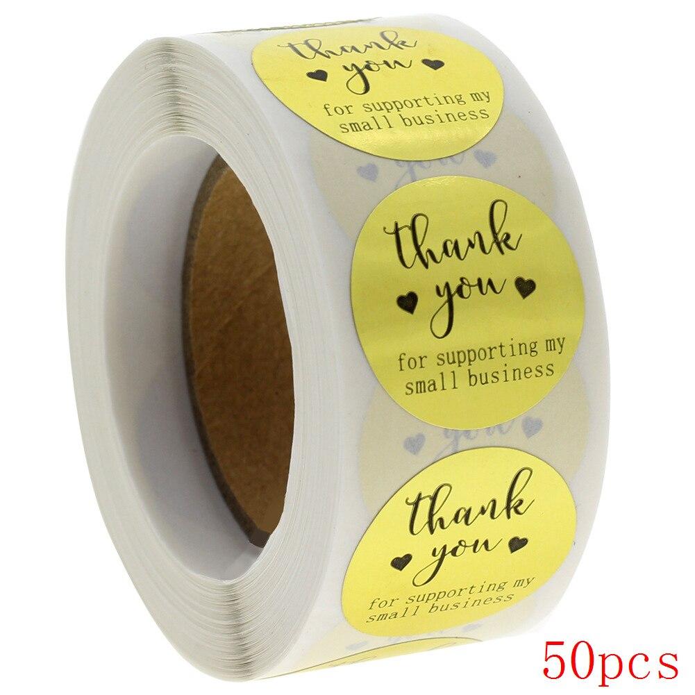 

50-500 шт., этикетки из серебряной фольги, наклейка «Спасибо» для деловой упаковки, подарочные этикетки, наклейка для доставки, 500 шт., канцелярские товары ручной работы