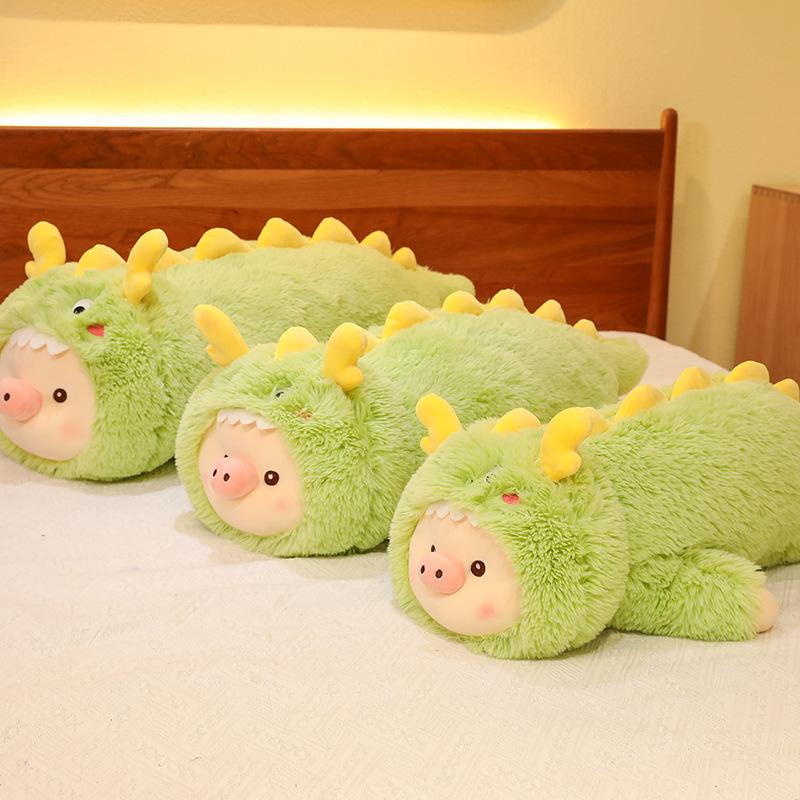 Cute party model piggy throw pillow plush toy girl bed sleeping doll warm heart to accompany girlfriend birthday gift