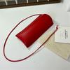 PU Leather Lanyard Glasses Bag Solid Color Hanging Neck Sunglasses Storage Bags Eyeglasses Holder Women Men Travel Eyewear Case