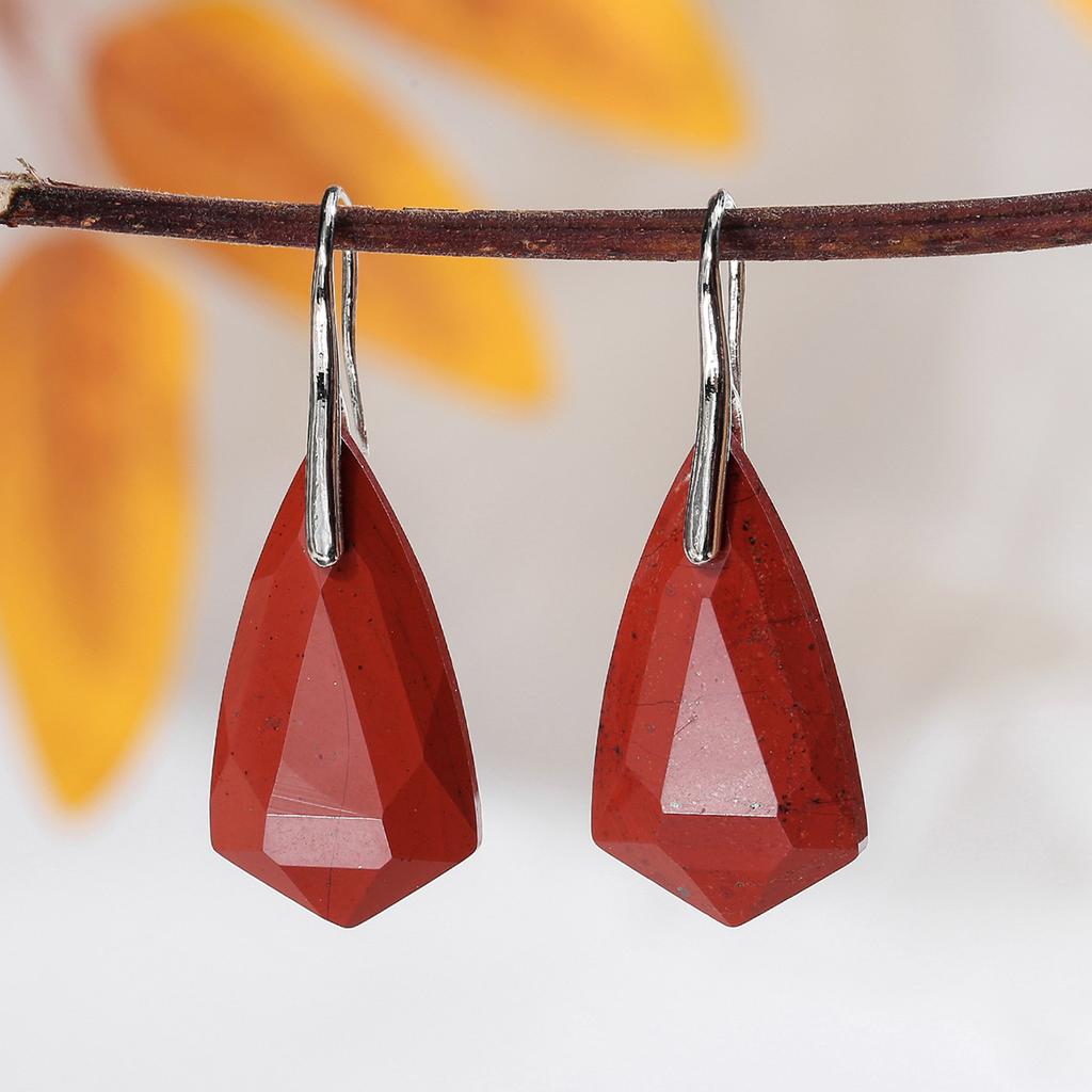 Natural Crystal Earrings, Amethyst Earrings, Cut Diamond Earrings, Christmas Gift, Valentine's Day Gift, Girlfriend Gift, Couple Gift, Birthday Gift