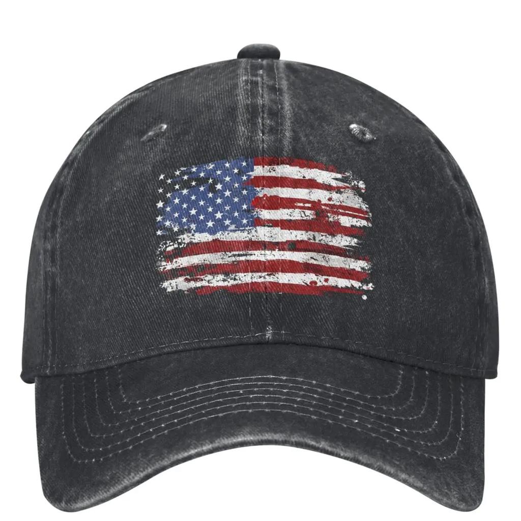 American Flag USA United States Of America US 4th Of July Baseball Cap Gym y2k Retro Hip Hop Hats Unisex Women Vintage Snapback Cap