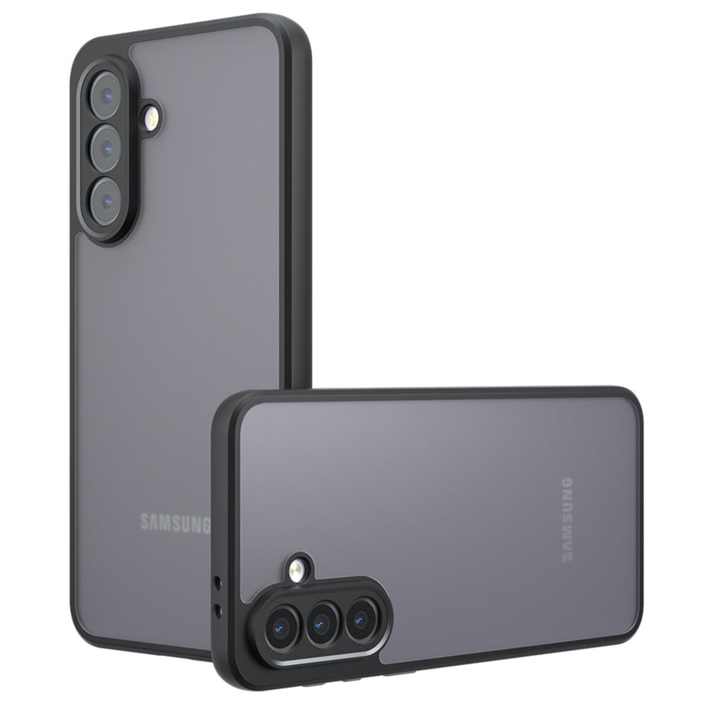 

Для Samsung Galaxy A36 5G Чехол Матовый Чехол для Телефона из ТПУ+ПК с Покрытием, Прозрачный Черный A