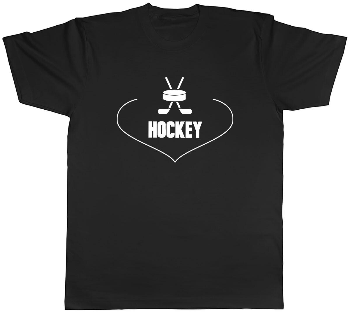 Love Hockey Mens Unisex T-Shirt Tee M