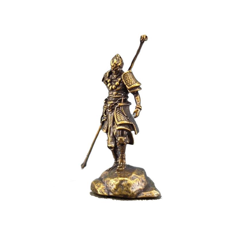 Starožitné Monkey Sun Wukong miniaturní figurky řemeslné mini zlatý obušek Wu Kong socha model psací stůl ozdoby domácí auto dekorace řemeslo
