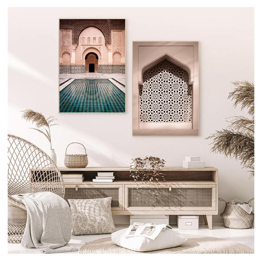 Duvar sanatı tuval yağlıboya Tatil Seyahat Posterler Baskılar Resimleri için Oturma Odası Ev Dekorasyon Modern Manzara Tropik Bitkiler