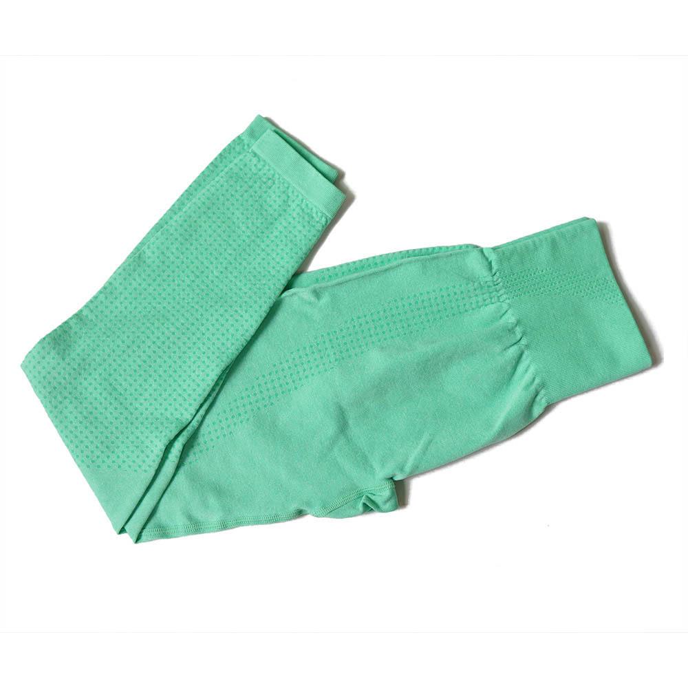 Nahtloser Yogaanzug für Damen: Langärmeliges Punkt-Top & Hochtaillierte Hüfthebende Hose