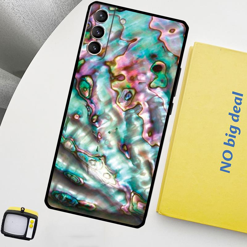 Abalone Shell Phone Case For Samsung Galaxy S25 Ultra S21 S22 S23 S24 Ultra S9 S10 S20 Plus S25 FE Cover