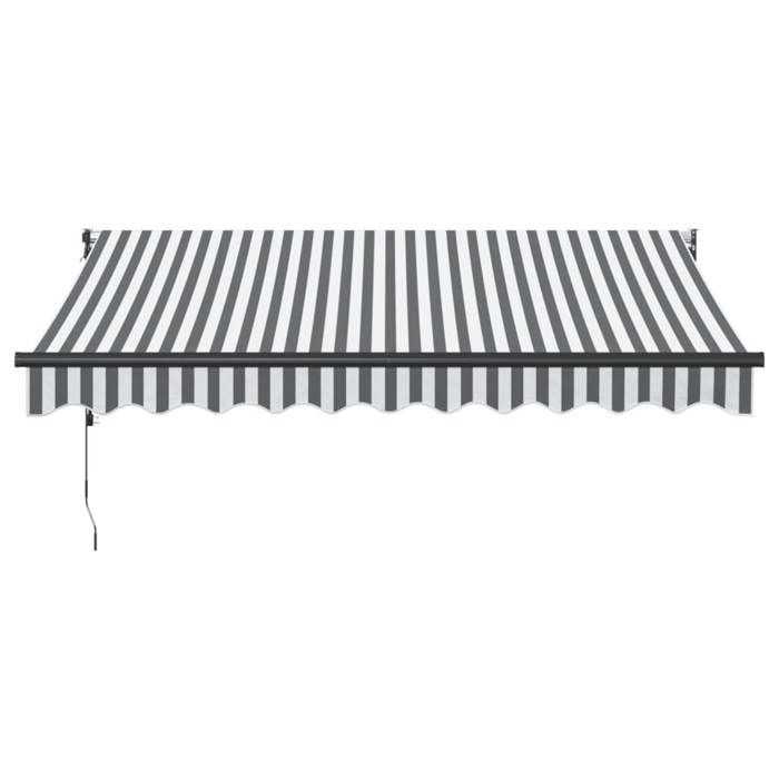 VidaXL Retractable Awning Anthracite/White 3x2.5 M Fabric and Aluminum, Awning, Patio Awning, Window Awning, Blinds, 3216118