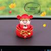 Mini Fortune God Bouncing Head Figurine for Car Dashboard Decoration