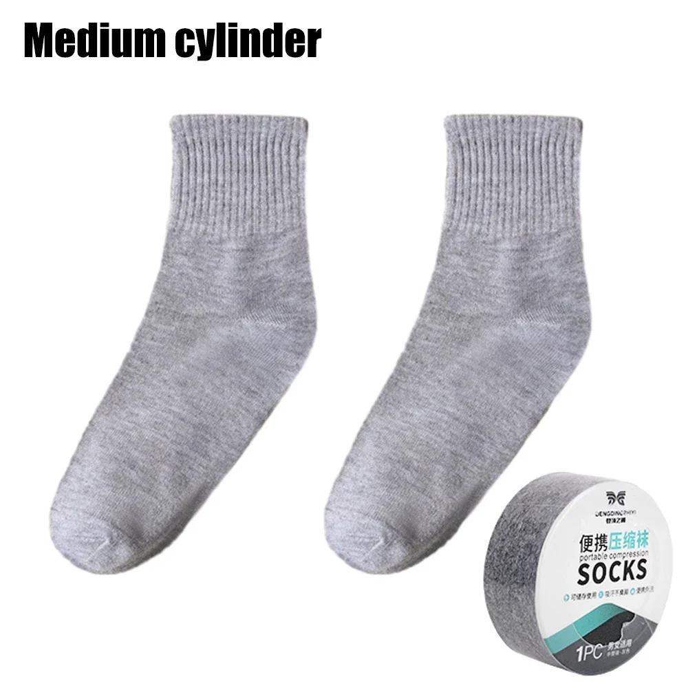 1-5pairs Portable Disposable Socks Outdoor Compression Travel Sock Summer Thin Unisex Sweat Absorbing Cotton Socks for Men Women