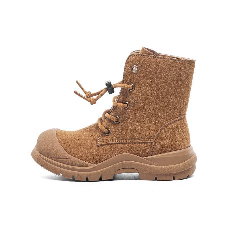 

Children s 2025 British-Style Yellow Winter Boots with Thin Fleece 28 хакі