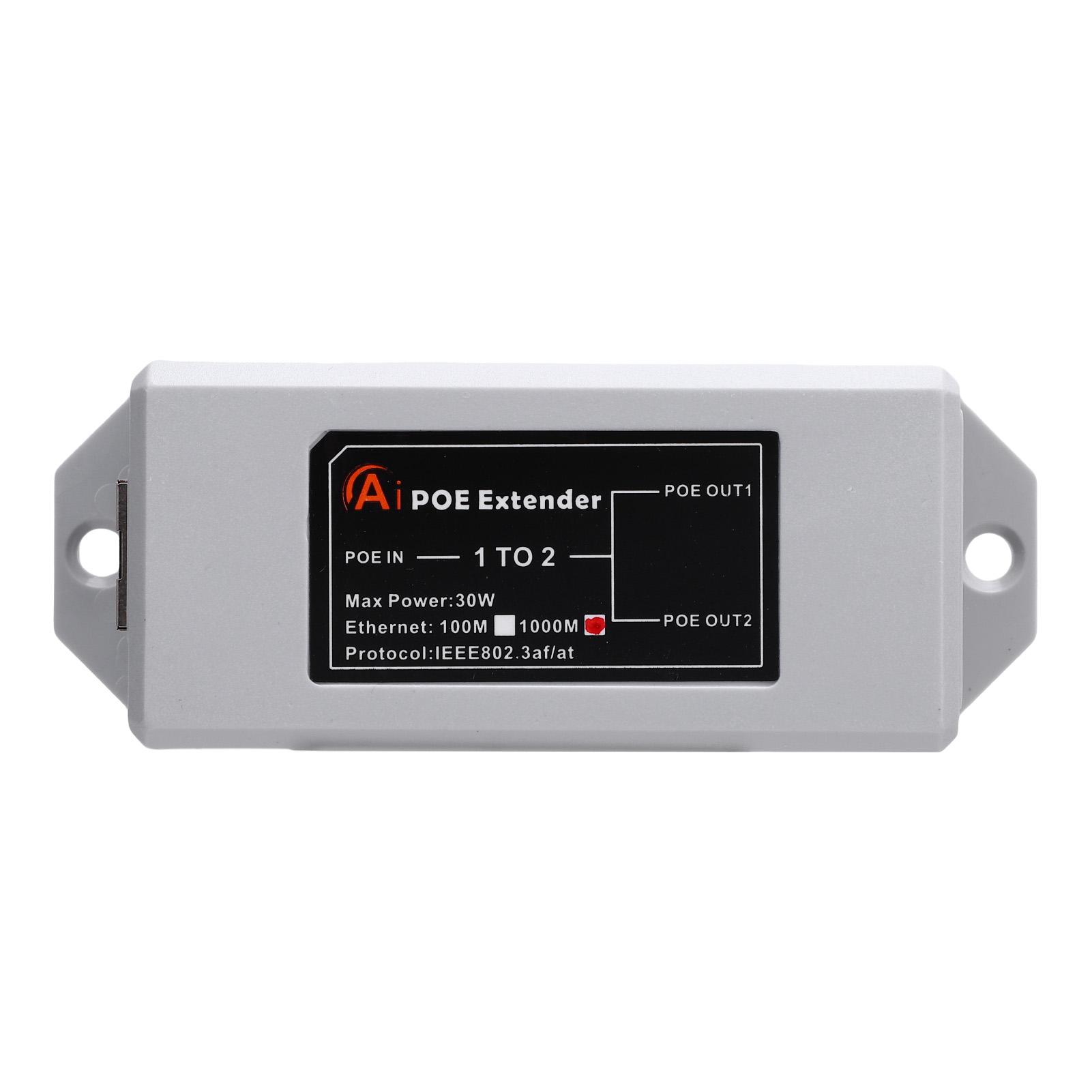 

1 in 2 Out Gigabit POE Extender 1000Mbps Long Distance Transfer Plug and Play Space Saving For Home 35MM