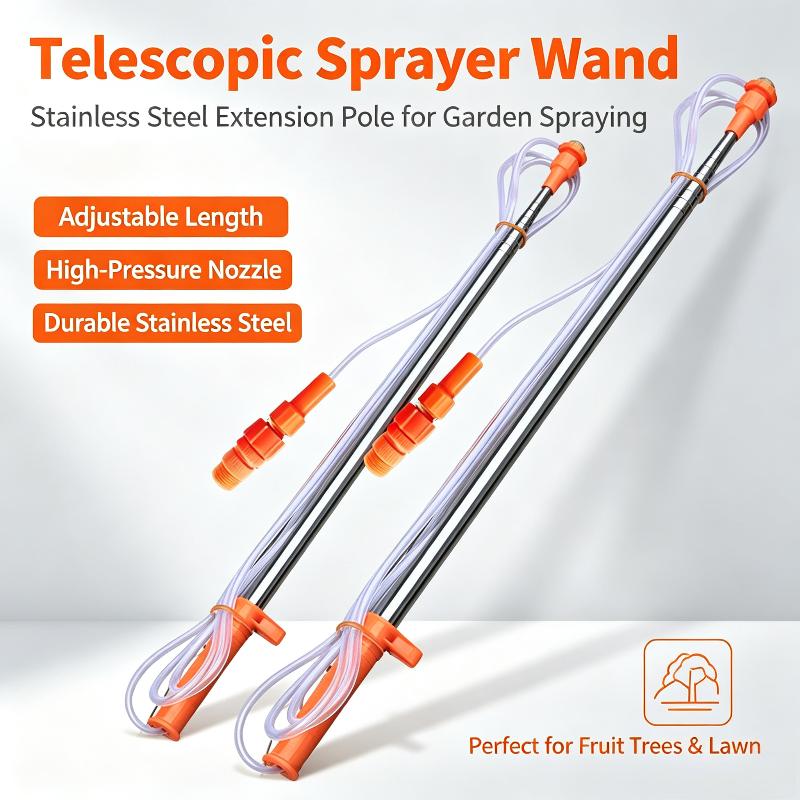 1 Set Stainless Steel Telescopic Spray Rod Extension Tube 260/360Cm For Garden Sprayer & Irrigation Nozzle Accessories