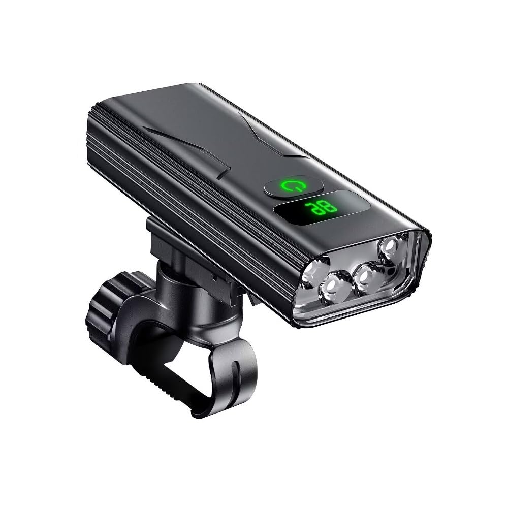 

5600mAh USB Rechargeable Bicycle 1000 Lumens LED Headlight with Mobile Phone 3 Dimming for Cross Road and Dog Walking with Japanese Instructions