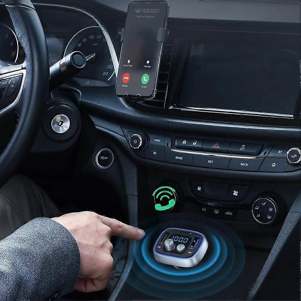 LIHAN USB C Bluetooth Adapter for Car, AUX Wireless FM Radio Transmitter