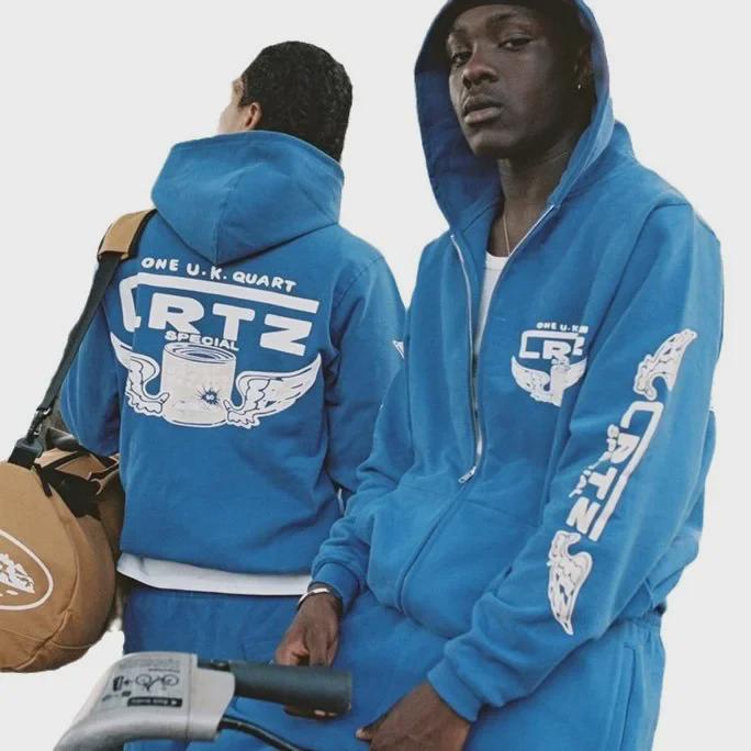 Alcatraz Men's Y2K Cap Suit Sportswear - One-Piece Street Devil Printed Shirt