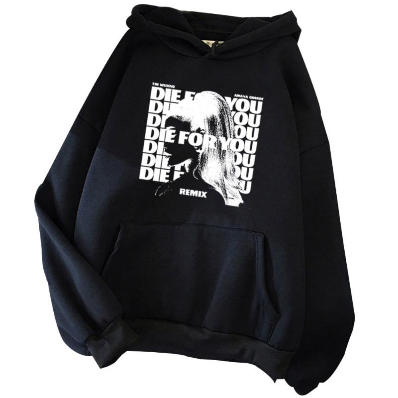 Felpa Ariana Grande Die for You Merch Ariana Grande Moda Uomo Felpa Stampata Felpa Casual Top Felpa Felpa Harajuku