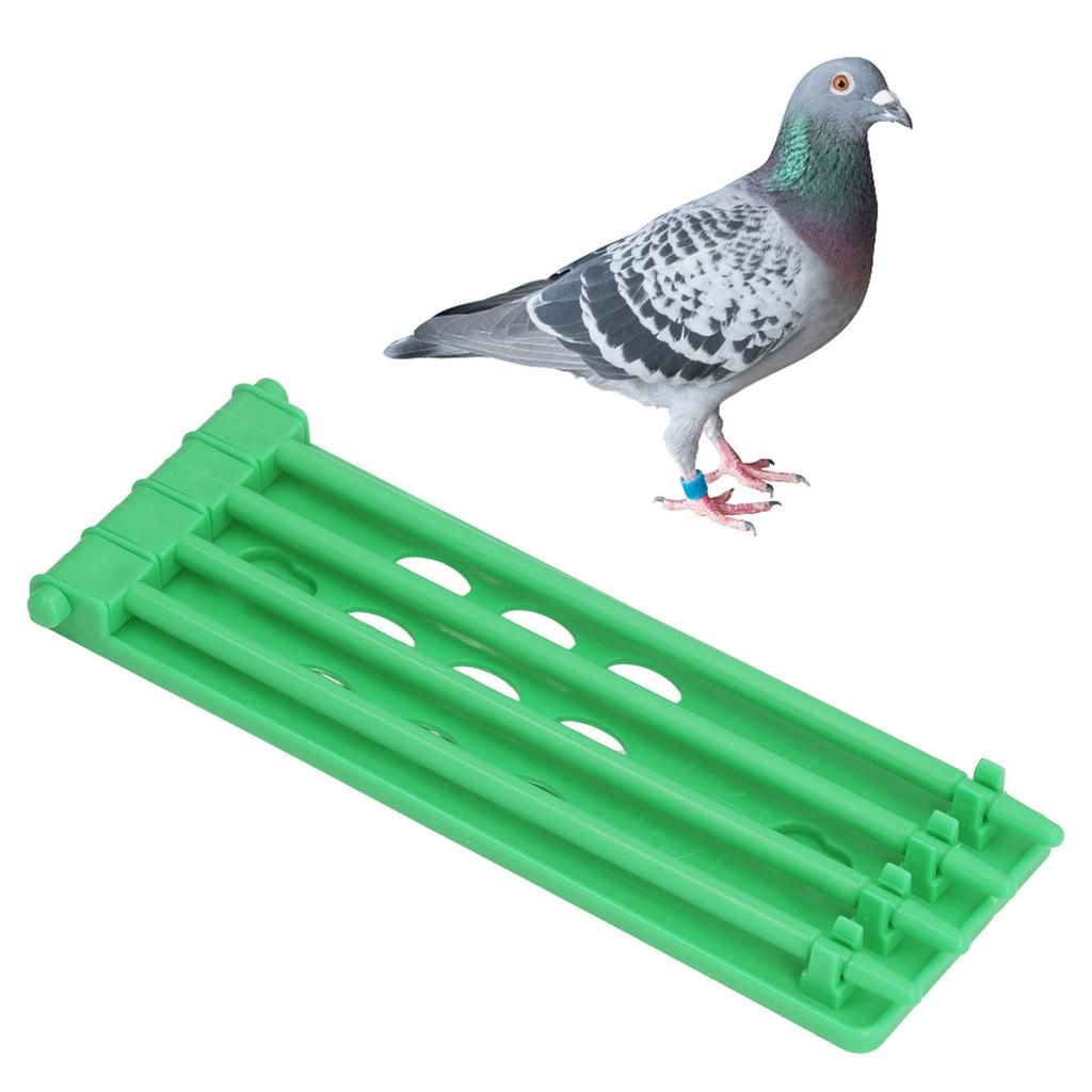 4Pcs Pigeon Leg Ring Stand 4 Column Design Large Capacity Wall Mounted Safe Durable Plastic Parrot