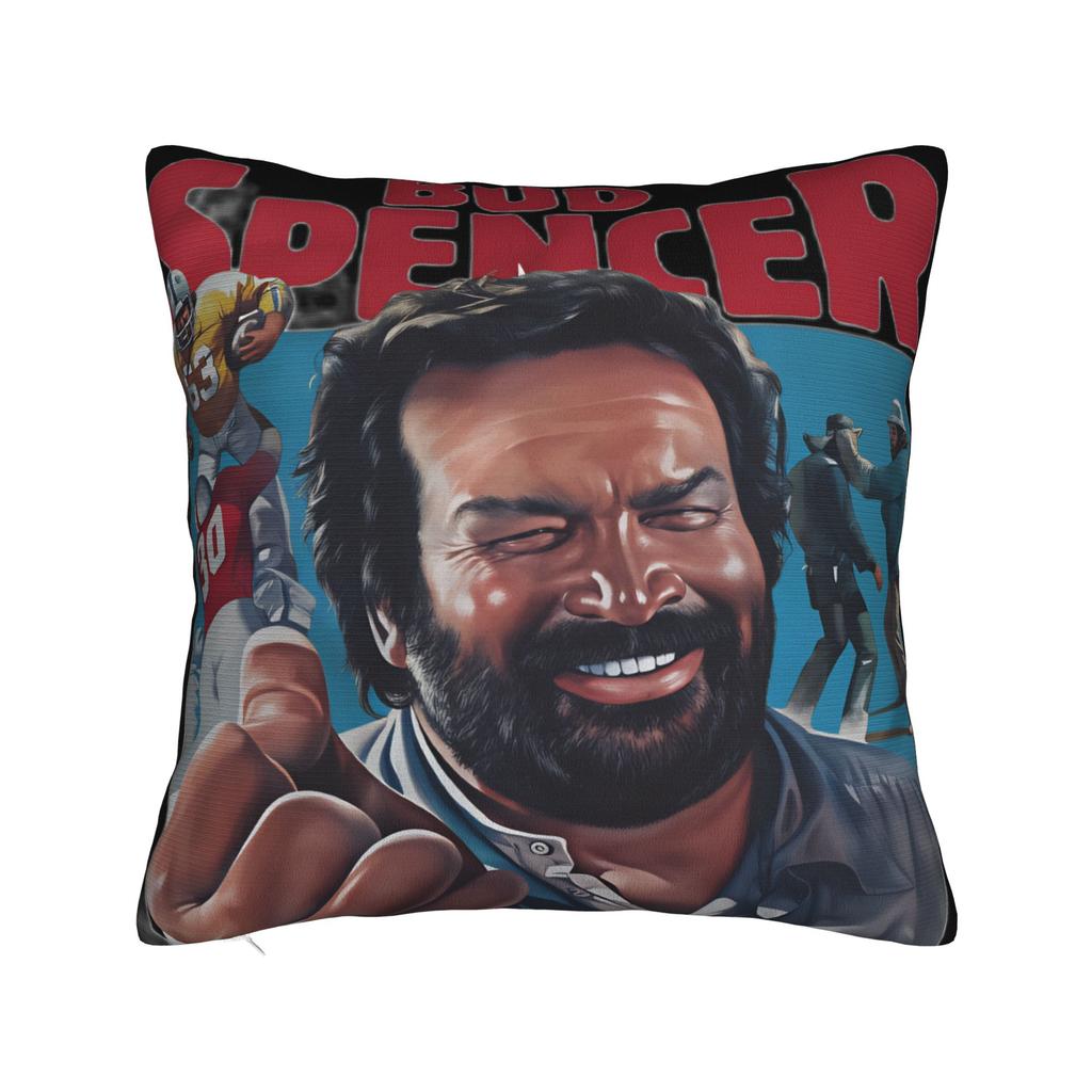Bud Spencer Italian Actor Pillow Cover  Graphic Cushion Cover Retro Trendy Pillow Case For Sofa Couch Bed Living Room