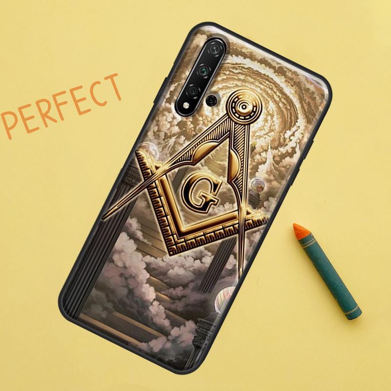 Freemasonry Logo Symbol For Huawei Nova 12s 11i 7i 8i 12i Y73 Y70 Y90 Y60 Y72 Y61 Y91 9 10 SE P40 Lite P30 Pro Case