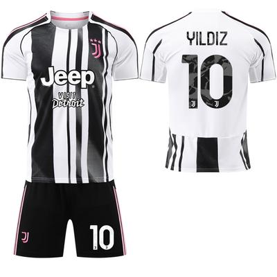 Maglia Casa Juventus 2025-26 Bianco & Nero #7 Chiesa #9 Kostić Maglie da Calcio
