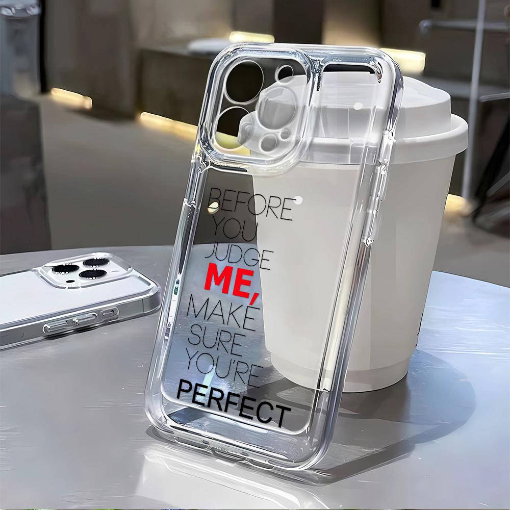 Phone Case For IPhone 16 15 14 Pro 13 12 11 17 Pro Max 14 16 Plus 17 Air 16e English Sentence Graphic Printed Shockproof Cover