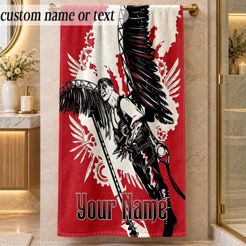 Beach TowelRammstein Custom Name Text Personalized Soft Towel for Beach Pool Indoor Home Decor Gift