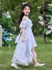 Elegante Vestido de Verano de Gasa Floral para Niñas - Falda Estilo Princesa 2026