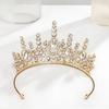 Girls' High-Grade Crystal Princess Crown Headband for Birthdays and Fashion Shows