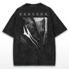 Japanese Anime Berserk Cool Graphic T-shirt Vintage Washed Oversized T Shirt Men Women Clothing Cotton Short Sleeve Tees Tops