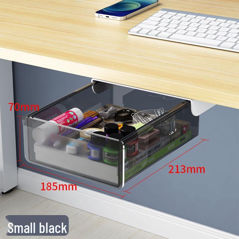 Niewidoczny organizer pod biurko: Bez wiercenia szuflada na artykuły biurowe