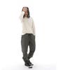 Seinteukeulu Two-Layer Wide Cargo Jogger Pants W2-308J Khaki