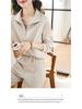 Women's Trendy Autumn Two-Piece Set: Elegant Collared Long-Sleeve Sweatshirt and Casual Pants