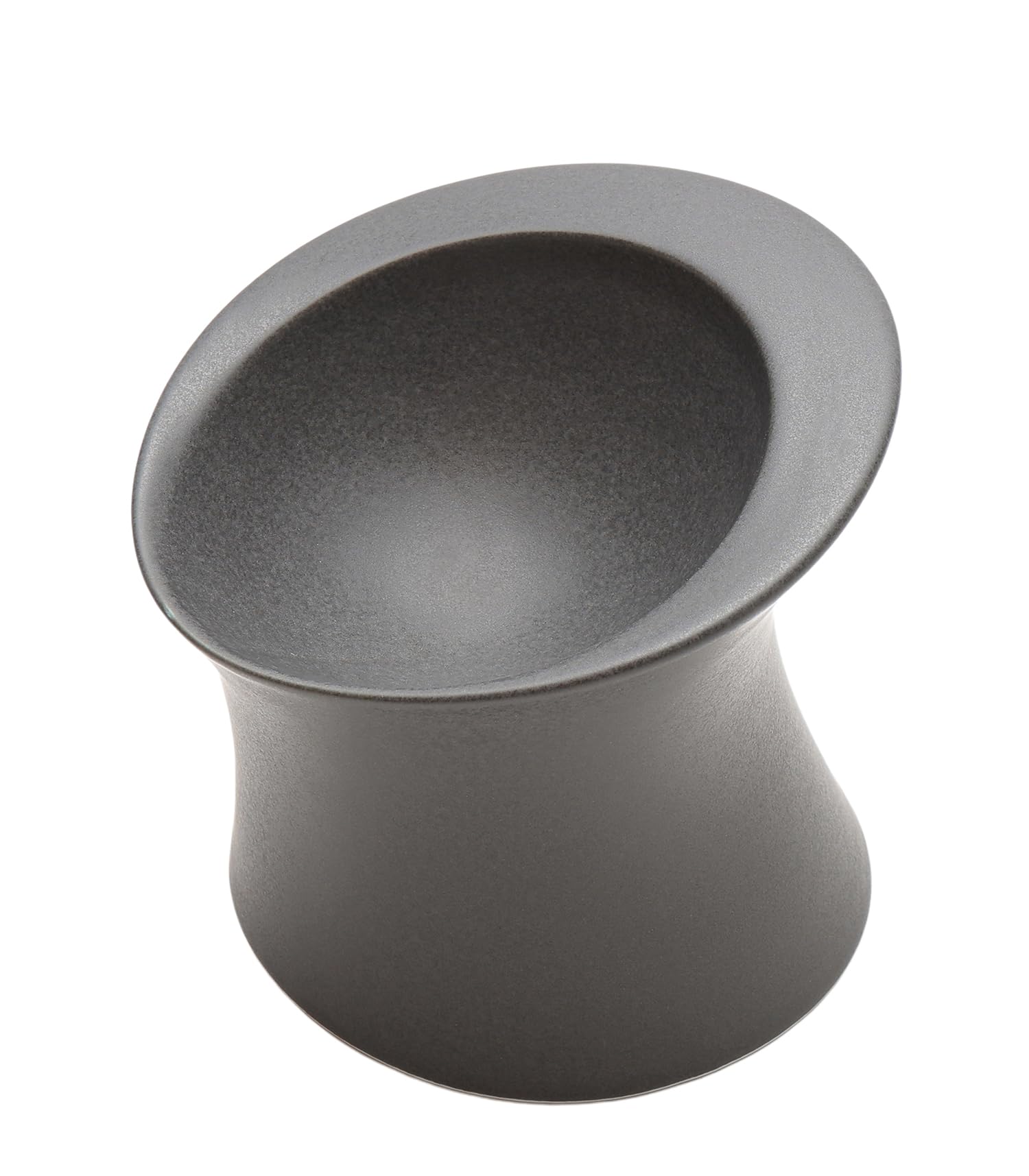 

WHOLE FRESH MOGG Миска для корма для маленьких собак, керамическая, сделано в Японии, на ножках, устойчивая, подходит для микроволновой печи и посудомоечной машины, стильная миска для питомца (Темно-серый матовый)