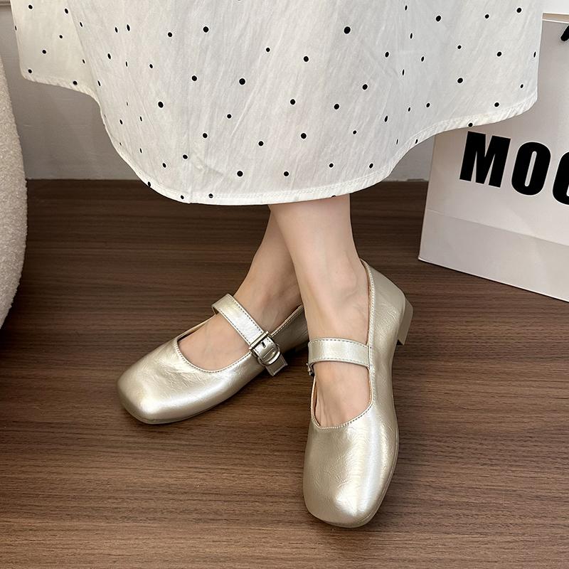 2025 Herbst Damen Casual Ballerinas Koreanischer Stil Damen Berufs- und Partykleidung Runde Zehenpumps Mary Janes Loafer