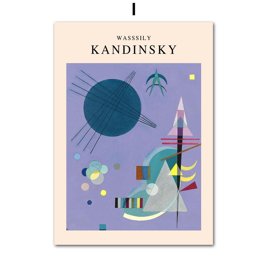 Farbe Wild Abstrakte Poster Geometrie Kandinsky Retro Kunstdruck Leinwand Nordic Wohnzimmer Hotel Dekoration Bild