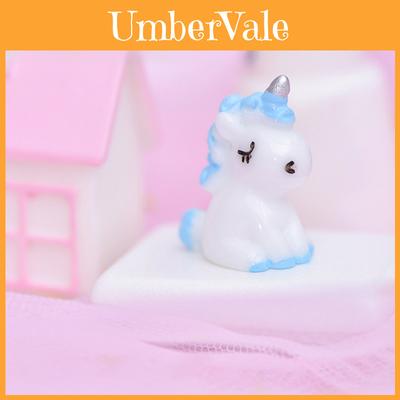 Adorable Mini Unicorn Figurines Resin Craft Colorful Cartoon Style Perfect For Fairy Gardens