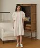 OPENING SUNSHINE Back Ribbon Shirring Dress_White