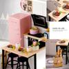Mini casă de păpuși în miniatură Kit de bricolaj pentru casă mică, jucării de cameră, puzzle din lemn, artizanat, decorațiuni pentru dormitor, cu mobilier, casă de păpuși
