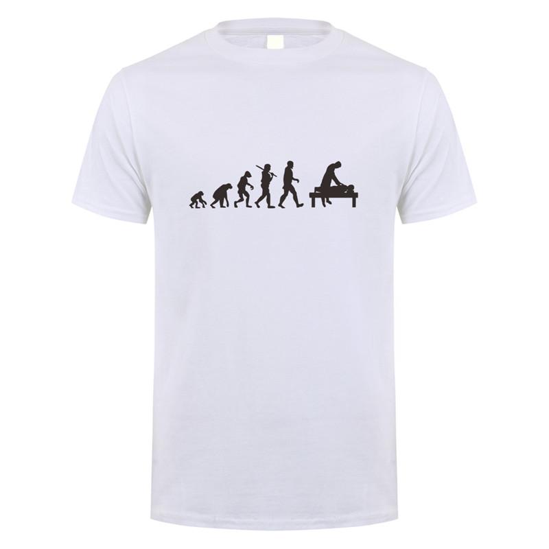 Neue Chiropraktiker Evolution T-Shirts Herren Sommer Baumwolle Kurzarm O-Ausschnitt Chiropraktiker T-Shirt Massage Mann T-Shirt Tops TM-035